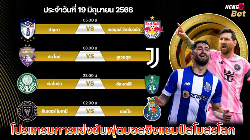 รูปภาพ โปรแกรมการแข่งขันฟุตบอลชิงแชมป์สโมสรโลก รอบแบ่งกลุ่มของ heng99